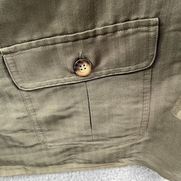 White Stag Womens Top 14W/16W Green Long Sleeve Button Front Heavyweight Shirt - Picture 3 of 9